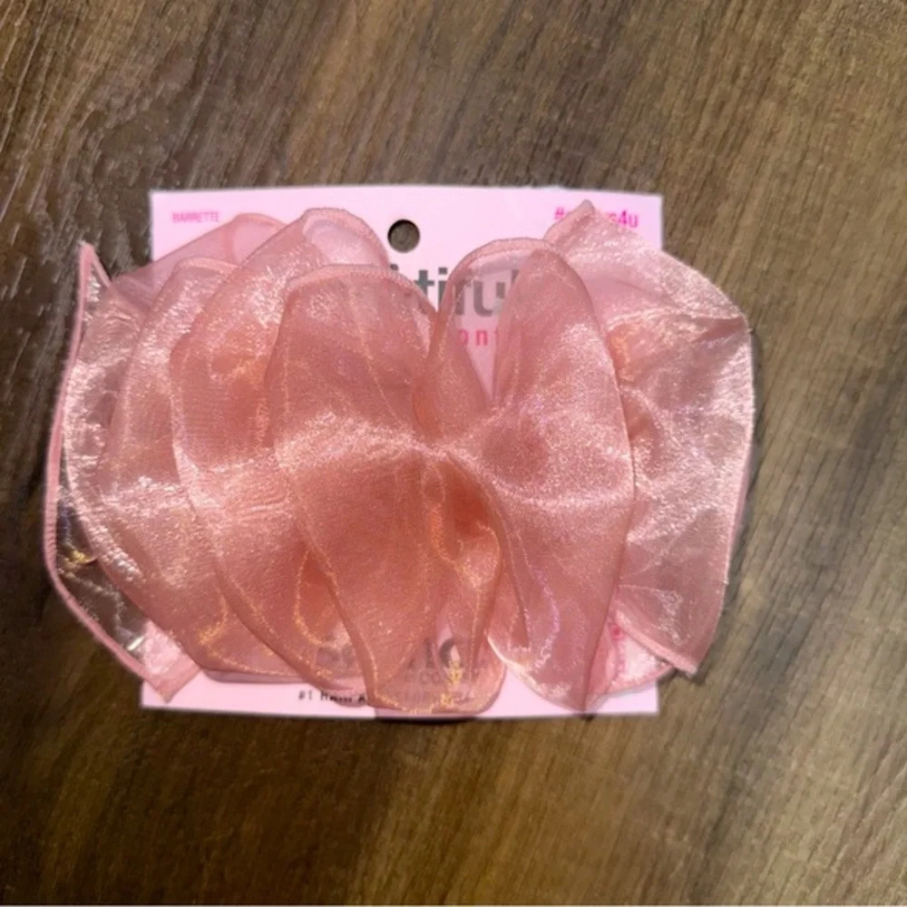 NWT Scünci by Conair Mauve Pink Bow Clip